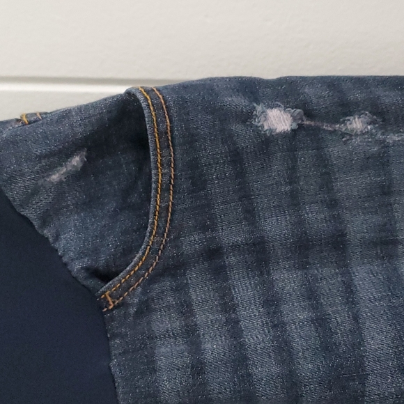 INDIGO BLUE PREMIUM DENIM WOMEN'S MATERNITY CAPRI PANTS SIZE S/P/CH - Picture 7 of 10